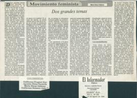 Movimiento feminista: dos grandes temas