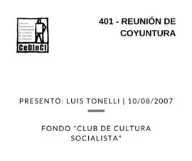 Reunión de Coyuntura, por Presentó: Luis Tonelli