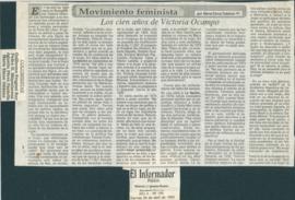 Movimiento feminista: los cien años de Victoria Ocampo
