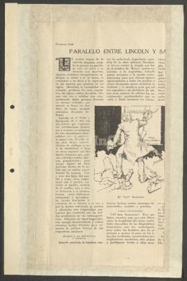 [Artículo "Paralelo entre Lincoln y Sarmiento", publicado en La Nueva Democracia. 02/1923]