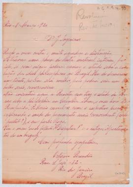 carta manuscrita de Brandão, Octavio, 11/03/1920