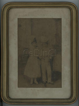 Foto retrato de Enrique García Velloso y su hermana Carmina [?]