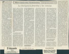 Movimiento feminista: la inteligencia femenina y las ciencias