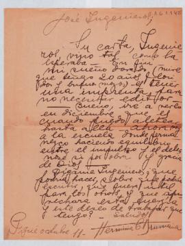 carta manuscrita de Brumana, Herminia C., 11/10/1920