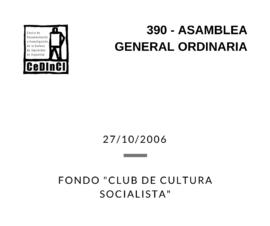 Asamblea General Ordinaria de Socios.