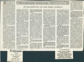 Movimiento feminista: el pensamiento de una mujer política