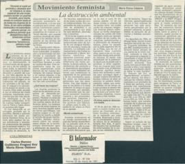 Movimiento feminista: la destrucción ambiental