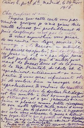 postal de Nordau, Max, 24/02/1916