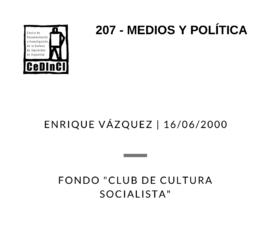 Medios y política, por Enrique Vázquez