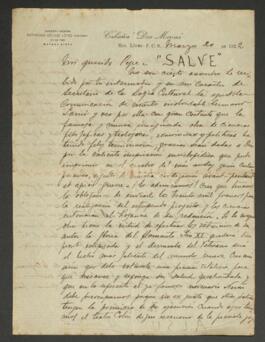 Carta manuscrita de A.L.S.U.?