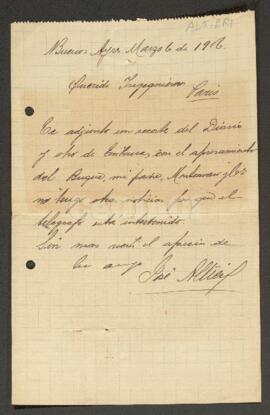 Carta manuscrita de Altieri, José