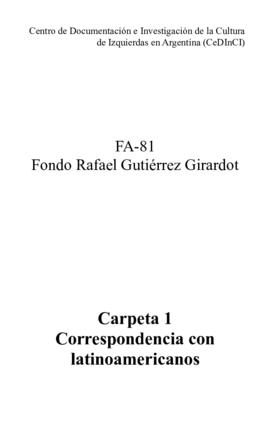 Rafael Gutiérrez Girardot (Colección)