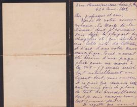 carta manuscrita de Nordau, Max, 24/01/1909