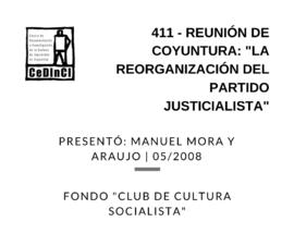 Reunión de Coyuntura: "La Reorganización del Partido Justicialista", por Presentó: Manu...