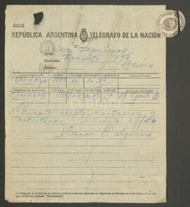 Telegramas de Aguirre, Cicerón E.