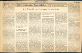 Movimiento feminista: la familia preocupa al mundo