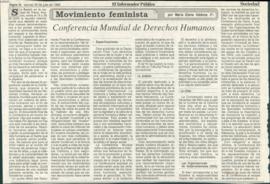 Movimiento feminista: conferencia mundial de Derechos Humanos