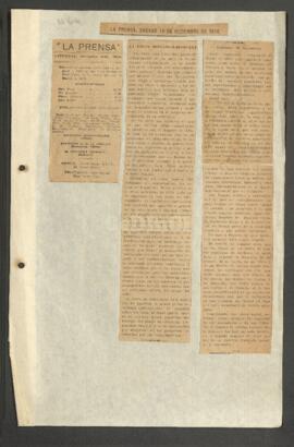[Artículo "Verdades de Ingenieros", publicado en La Prensa (Nueva York). 16/12/1916]