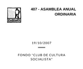 Asamblea Anual Ordinaria de Socios.