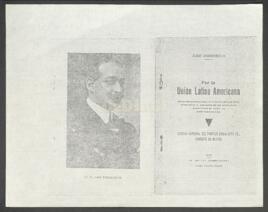 [Copia de folleto "Por la Unión Latino americana. Discurso pronunciado el 11 de octubre de 1...