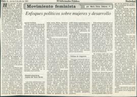 Movimiento feminista: enfoques políticos sobre mujeres y desarrollo