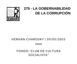 La gobernabilidad de la corrupción, por Hernán Charosky