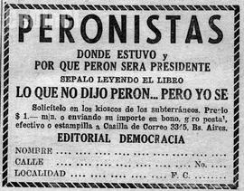 Peronistas : dónde estuvo y porqué Perón será presidentee