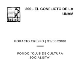 El Conflicto en la UNAM, por Horacio Crespo