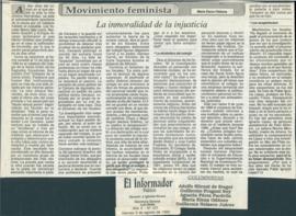 Movimiento feminista: la inmoralidad de la injusticia