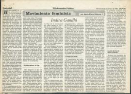 Movimiento feminista: Indira Gandhi
