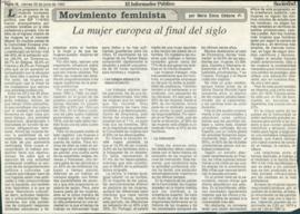 Movimiento feminista: la mujer europea al final del siglo