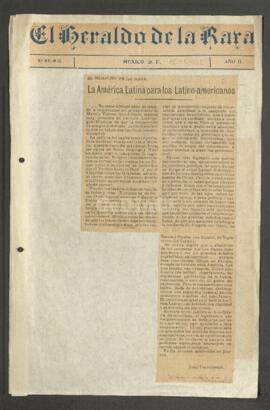 [Artículo de José Ingenieros "La América Latina para los Latino-americanos", publicado ...