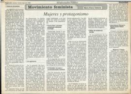 Movimiento feminista: mujeres y protagonismo