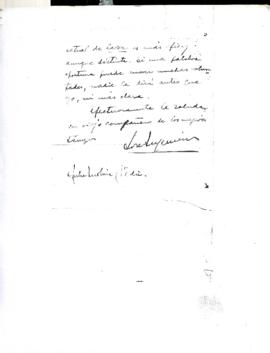 [fragmento de] carta manuscrita de José Ingenieros
